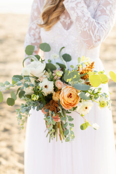 Morro Bay Beach Elopement Big Sur Wedding Florist Aurelia Flora